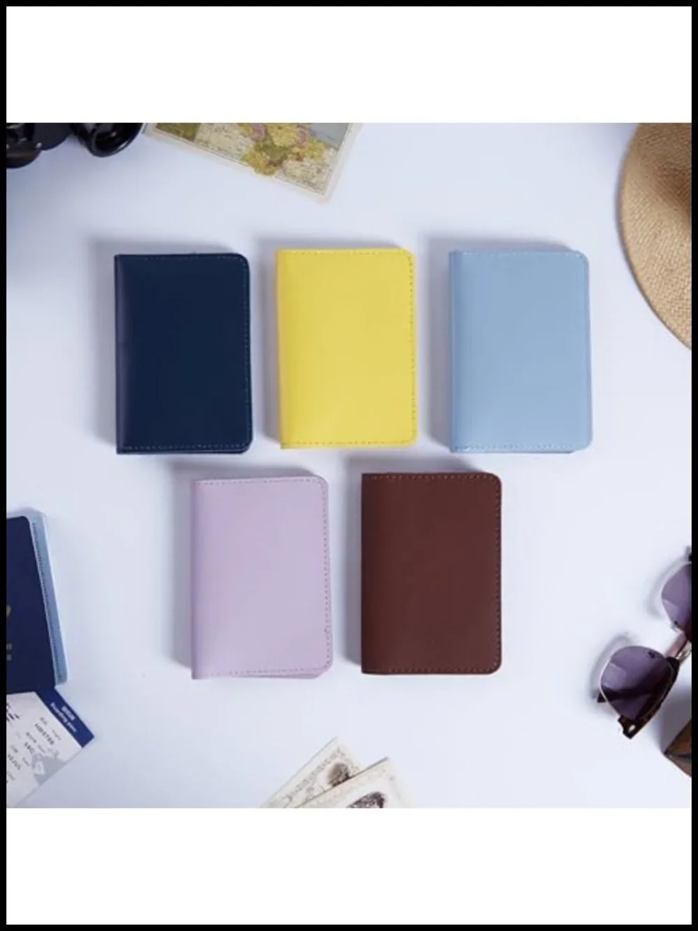 Genuine Leather Passport Holder for Travel Men Women Sleeve Protector Wallet